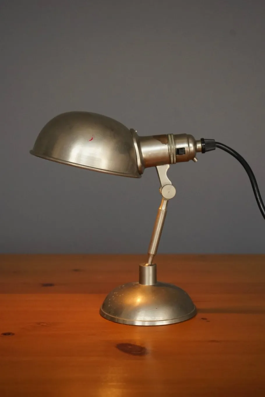 Pamono Vintage Industrial Adjustable Desk Lamp, 1930s