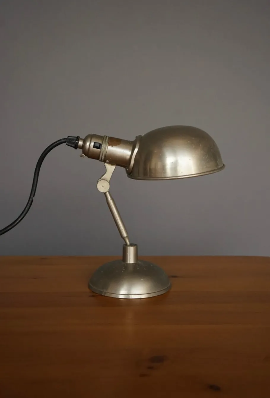 Pamono Vintage Industrial Adjustable Desk Lamp, 1930s