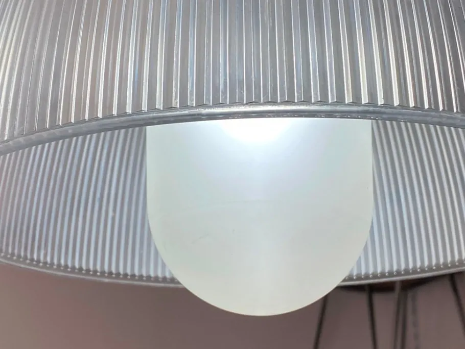 New Pamono Vintage Industrial Aluminum Diffuser Methacrylate Suspension Lamp, 1970s