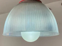 New Pamono Vintage Industrial Aluminum Diffuser Methacrylate Suspension Lamp, 1970s