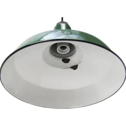 New Pamono Vintage Industrial American Green Enamel Pendant Lights by Benjamin for Benjamin Electric Manufacturing Company