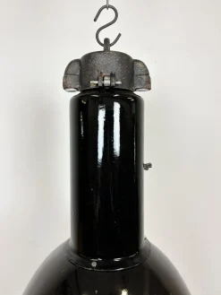 Discount Pamono Vintage Industrial Bauhaus Black Enamel Pendant Lamps from Elektrosvit, 1960s, Set of 4