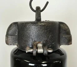 Discount Pamono Vintage Industrial Bauhaus Black Enamel Pendant Lamps from Elektrosvit, 1960s, Set of 4