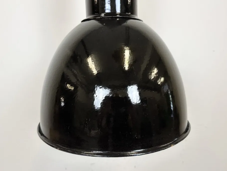 Discount Pamono Vintage Industrial Bauhaus Black Enamel Pendant Lamps from Elektrosvit, 1960s, Set of 4