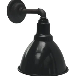 New Pamono Vintage Industrial Black Enamel & Cast Iron Wall Light