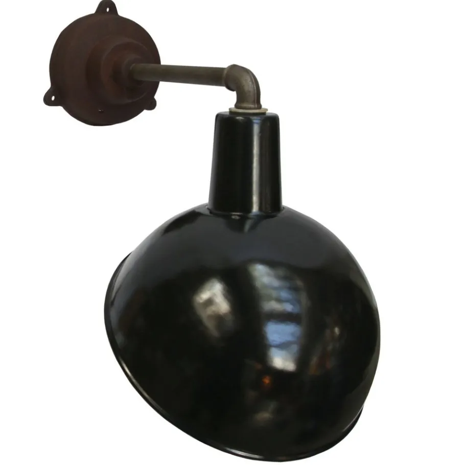 Pamono Vintage Industrial Black Enamel Cast Iron Scones