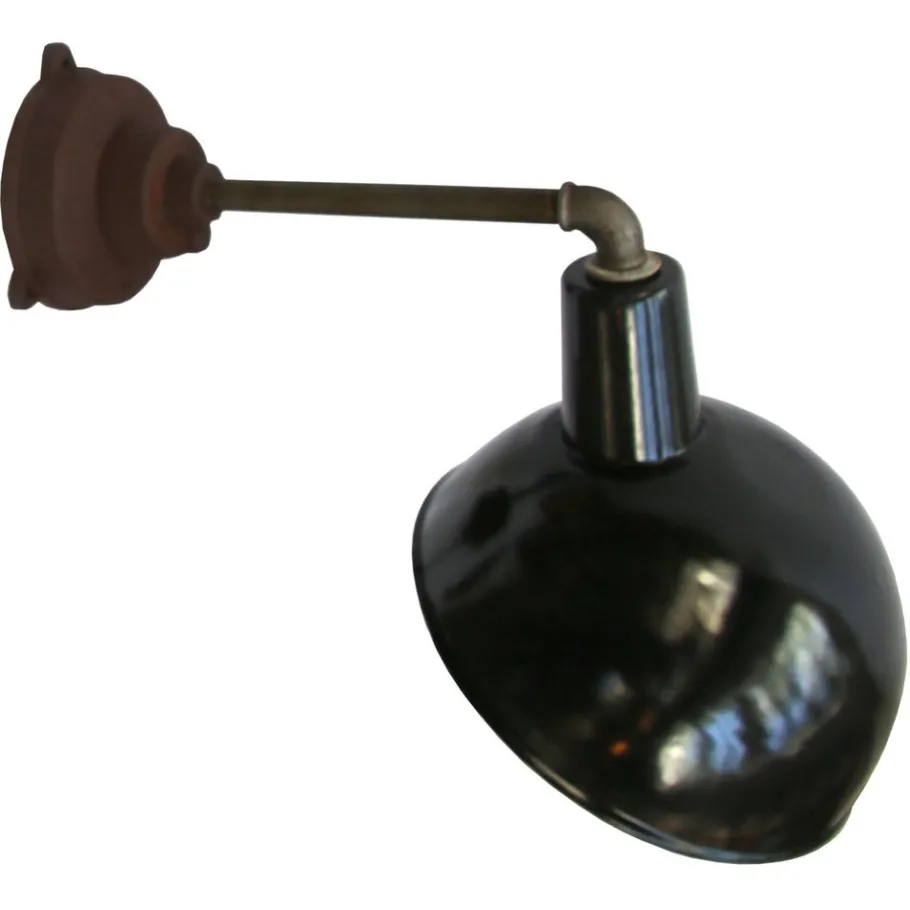 Pamono Vintage Industrial Black Enamel Cast Iron Scones