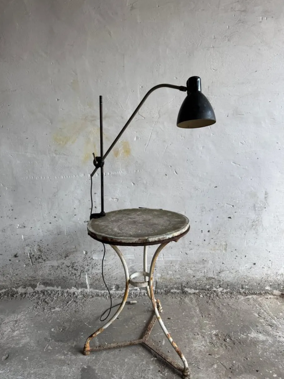 Best Pamono Vintage Industrial Black Screw-On Lamp, 1950s