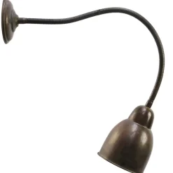 New Pamono Vintage Industrial Brass Gooseneck Wall Light