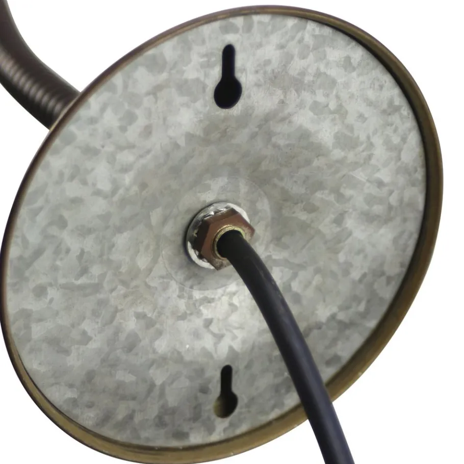 New Pamono Vintage Industrial Brass Gooseneck Wall Light