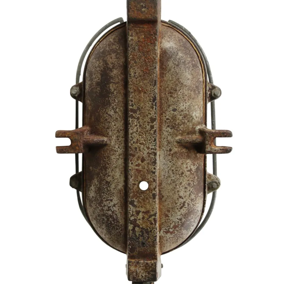 Pamono Vintage Industrial Cast Iron and Clear Glass Wall Lamps from Industria Rotterdam