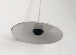 Discount Pamono Vintage Industrial Enamelled Sheet Metal Pendant Lights, 1970s, Set of 2