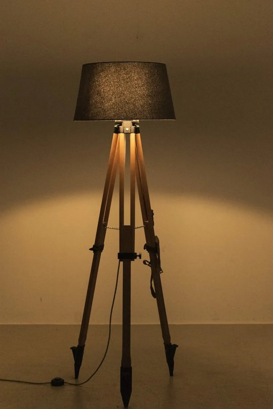 New Pamono Vintage Industrial Floor Lamp