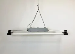 New Pamono Vintage Industrial Fluorescent Light, 1970s