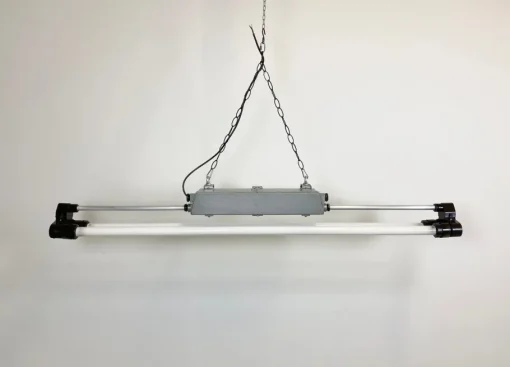 New Pamono Vintage Industrial Fluorescent Light, 1970s