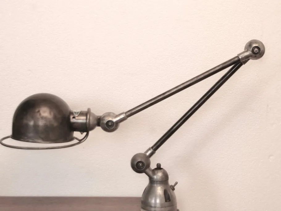 New Pamono Vintage Industrial French Clamp Scale Lamp by Jean-Louis Domecq for Jieldé, 1950s