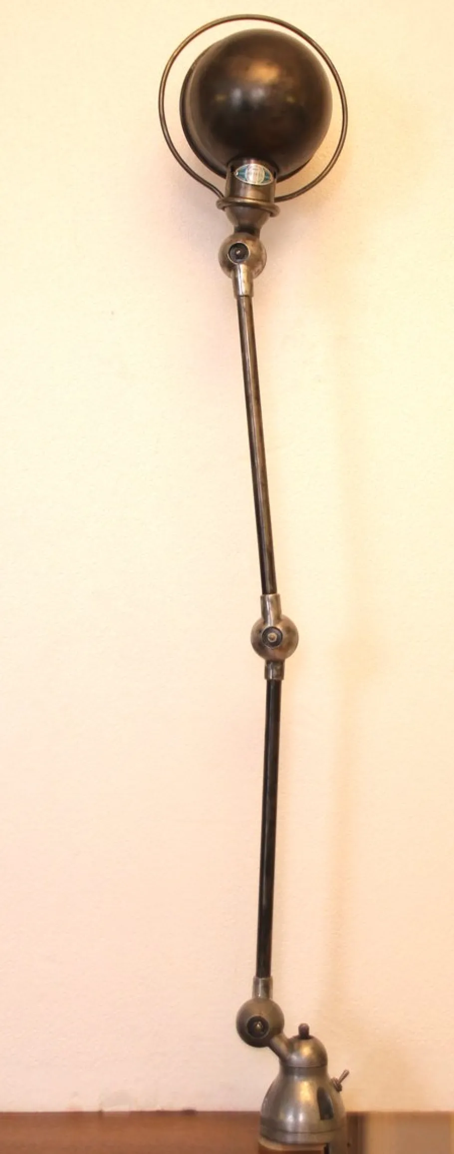 New Pamono Vintage Industrial French Clamp Scale Lamp by Jean-Louis Domecq for Jieldé, 1950s