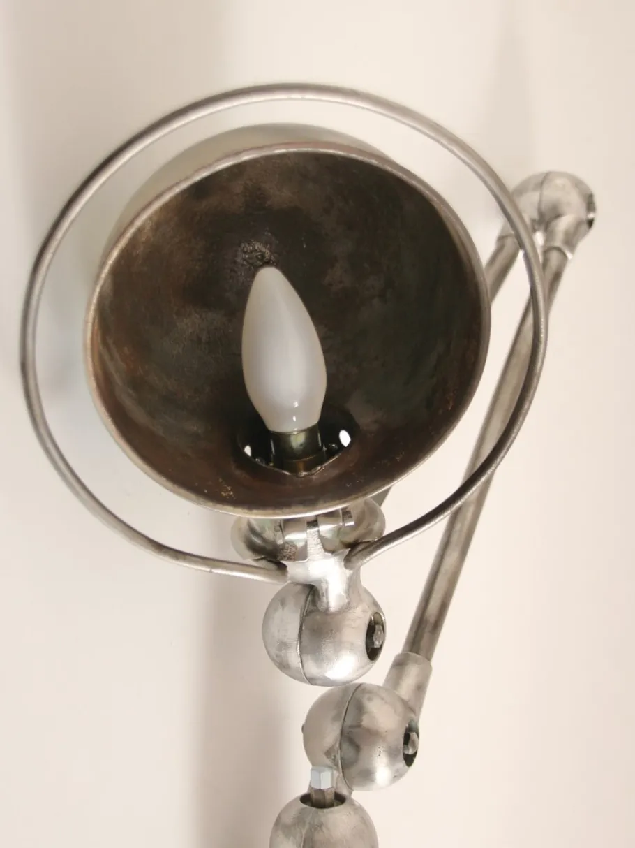 New Pamono Vintage Industrial French Clamp Scale Lamp by Jean-Louis Domecq for Jieldé, 1950s