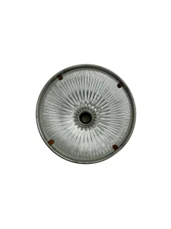 New Pamono Vintage Industrial Glass Enamel Wall or Ceiling Light from Holophane, 1930s