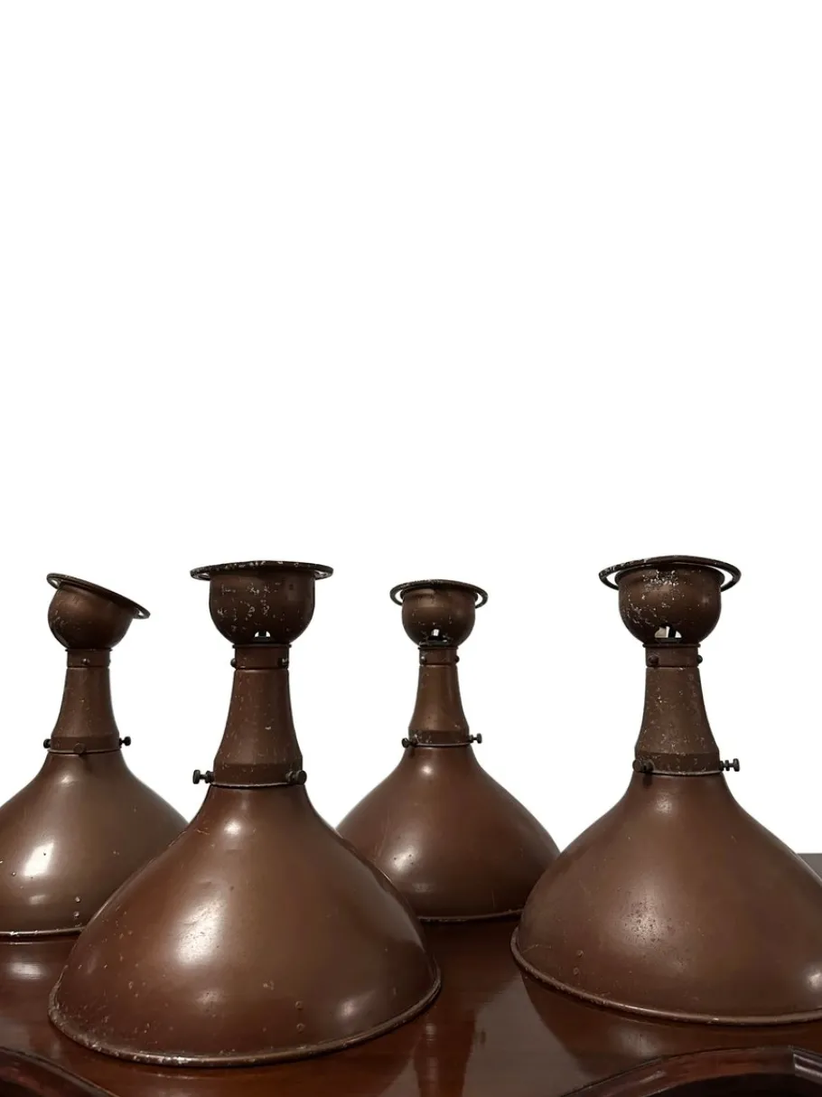 New Pamono Vintage Industrial Glass Enamel Wall or Ceiling Light from Holophane, 1930s