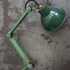Sale Pamono Vintage Industrial Green Metal 4-Arm Machinist Work Wall Light from Dugdills, UK