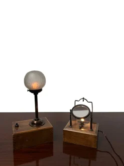 Hot Pamono Vintage Industrial Optician's Magnifying Desk Lamps by Aubrey Franks of Manchester, Set of 2