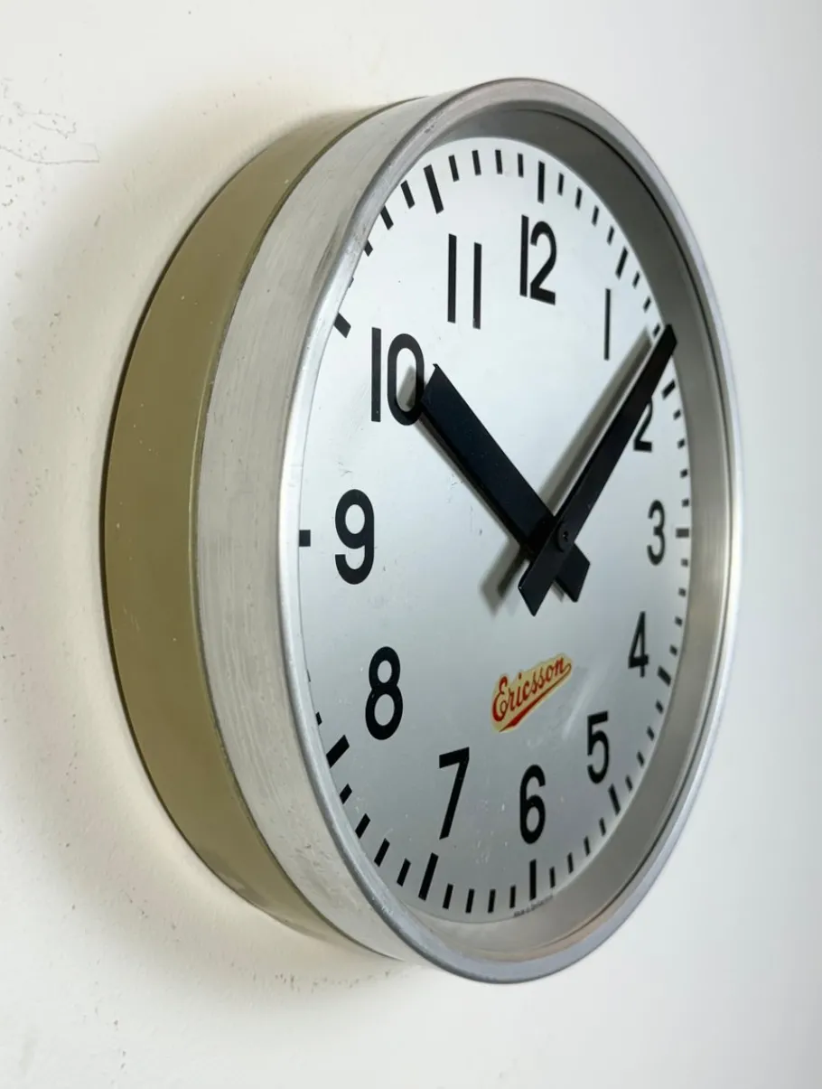 Discount Pamono Vintage Industrial Wall Clock from Ericsson, 1960s