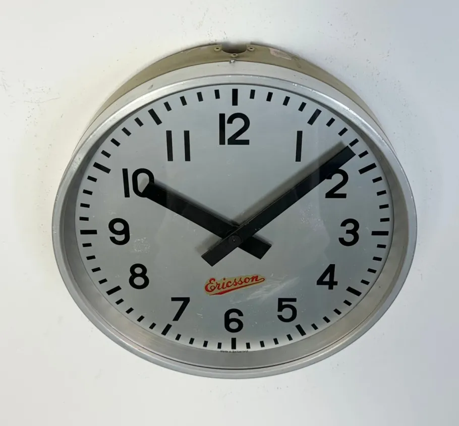 Discount Pamono Vintage Industrial Wall Clock from Ericsson, 1960s