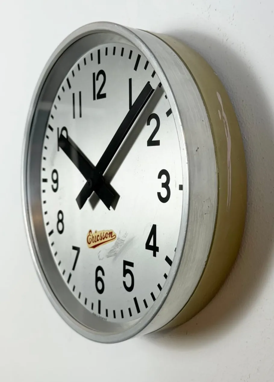 Discount Pamono Vintage Industrial Wall Clock from Ericsson, 1960s