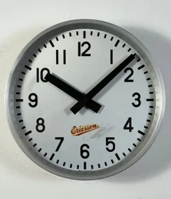 Discount Pamono Vintage Industrial Wall Clock from Ericsson, 1960s