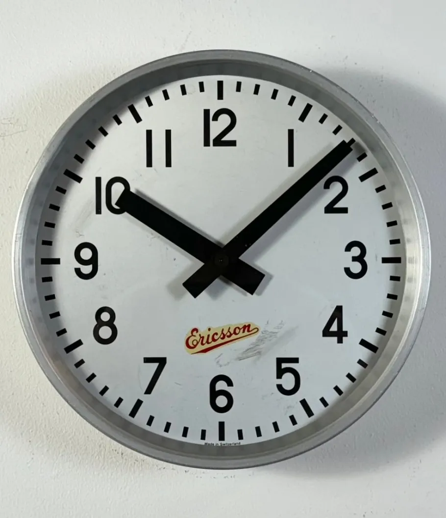 Discount Pamono Vintage Industrial Wall Clock from Ericsson, 1960s