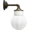 Best Pamono Vintage Industrial White Wall Lamp in Porcelain and Opaline Glass