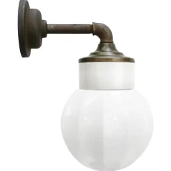 Best Pamono Vintage Industrial White Wall Lamp in Porcelain and Opaline Glass