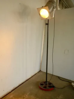 New Pamono Vintage Italian Aluminum Cinema Spot Lamp, 1960s