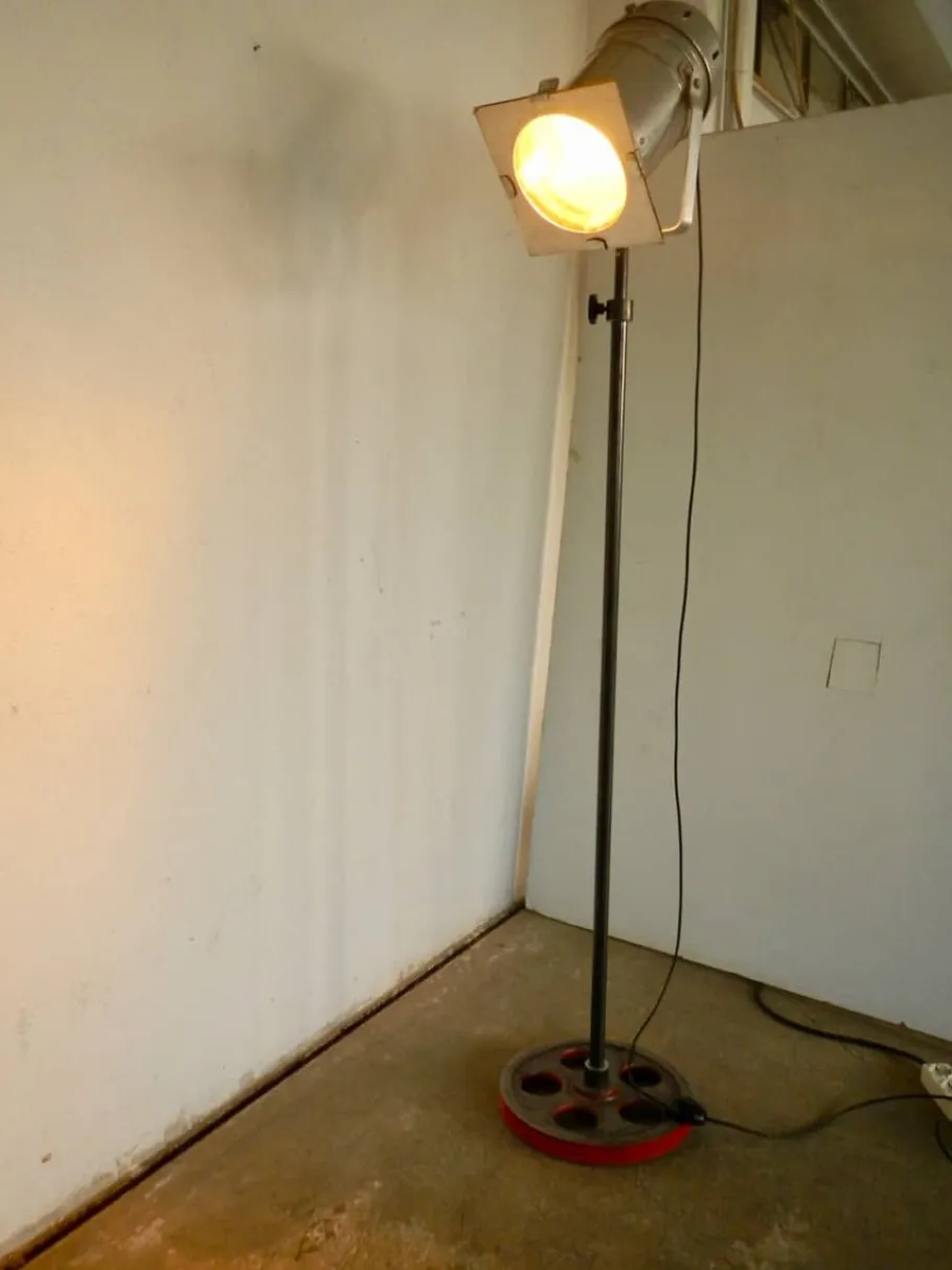 New Pamono Vintage Italian Aluminum Cinema Spot Lamp, 1960s