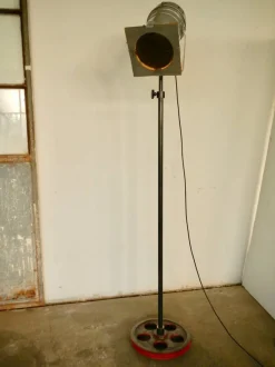 New Pamono Vintage Italian Aluminum Cinema Spot Lamp, 1960s