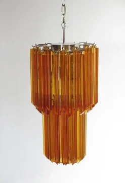 Clearance Pamono Vintage Italian Amber Murano Glass Chandelier, 1982