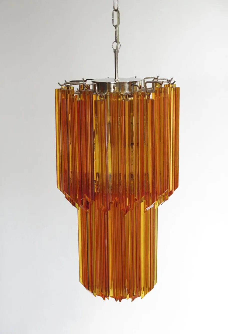 Clearance Pamono Vintage Italian Amber Murano Glass Chandelier, 1982
