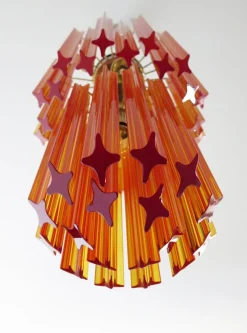 Clearance Pamono Vintage Italian Amber Murano Glass Chandelier, 1982