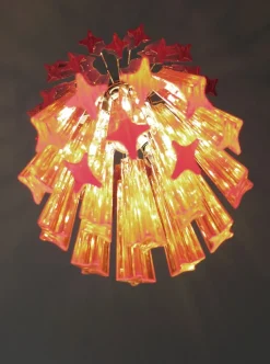 Clearance Pamono Vintage Italian Amber Murano Glass Chandelier, 1982
