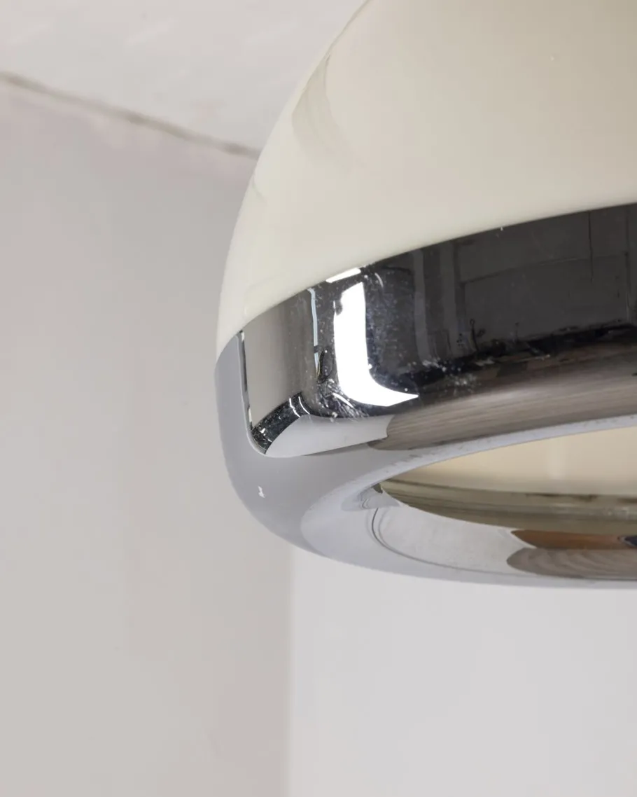 New Pamono Vintage Italian Arc Lamp in Marble and Metal, 1970s