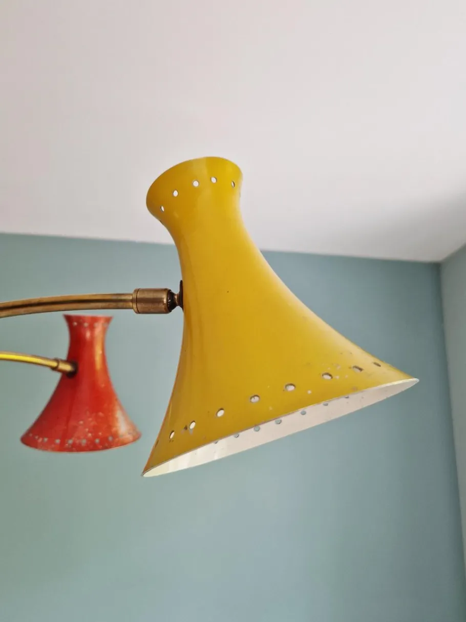 Best Pamono Vintage Italian Articulated Diabolo Chandelier, 1950s