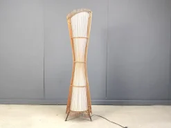 New Pamono Vintage Italian Bamboo Floor Lamp, 1960s