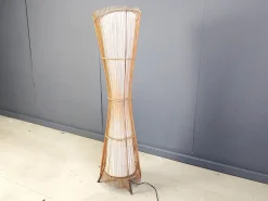 New Pamono Vintage Italian Bamboo Floor Lamp, 1960s