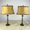 Clearance Pamono Vintage Italian Bedside Table Lamps in Bronze, 1940s, Set of 2
