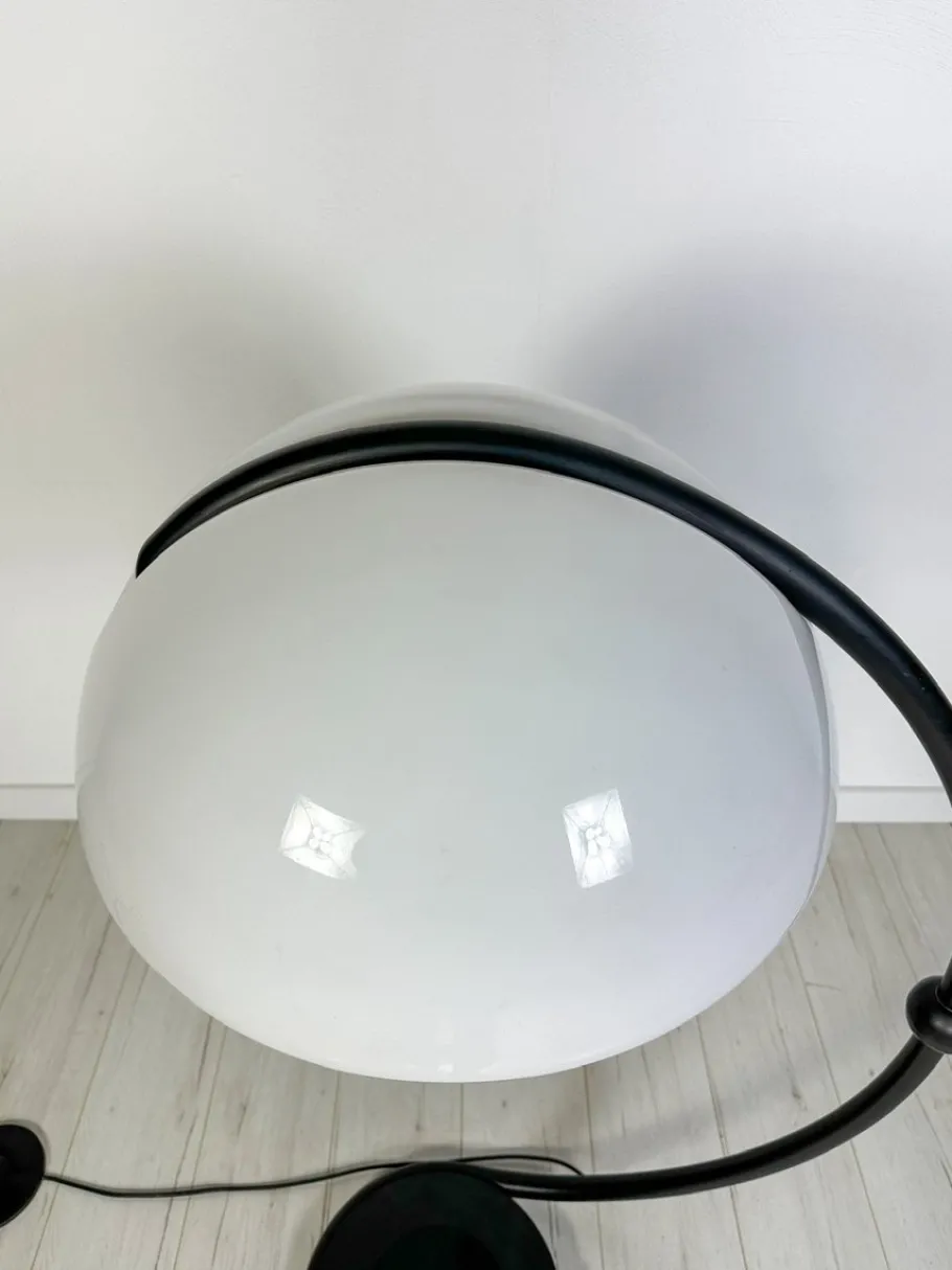 Pamono Vintage Italian Black Serpente Floor Lamp by Elio Martinelli for Martinelli Luce, 1960s