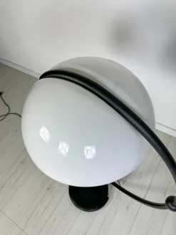 Pamono Vintage Italian Black Serpente Floor Lamp by Elio Martinelli for Martinelli Luce, 1960s