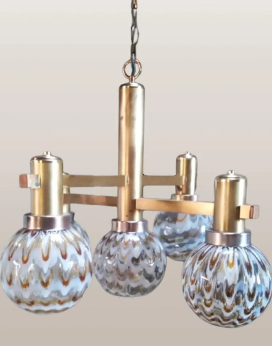 Discount Pamono Vintage Italian Ceiling Light in the style of Gaetano Sciolari, 1970s