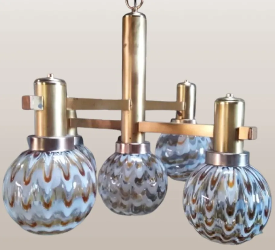 Discount Pamono Vintage Italian Ceiling Light in the style of Gaetano Sciolari, 1970s