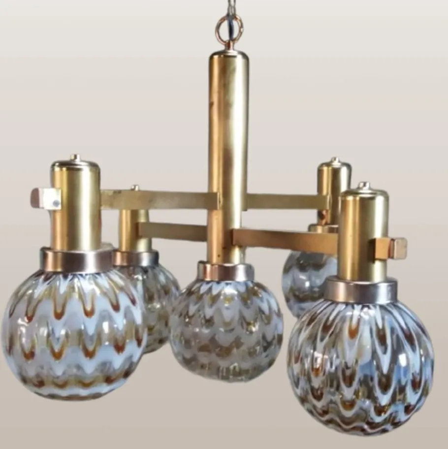 Discount Pamono Vintage Italian Ceiling Light in the style of Gaetano Sciolari, 1970s